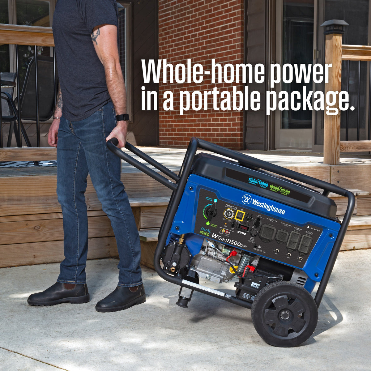 Westinghouse WGen11500DFc Dual Fuel Portable Generator 11500W